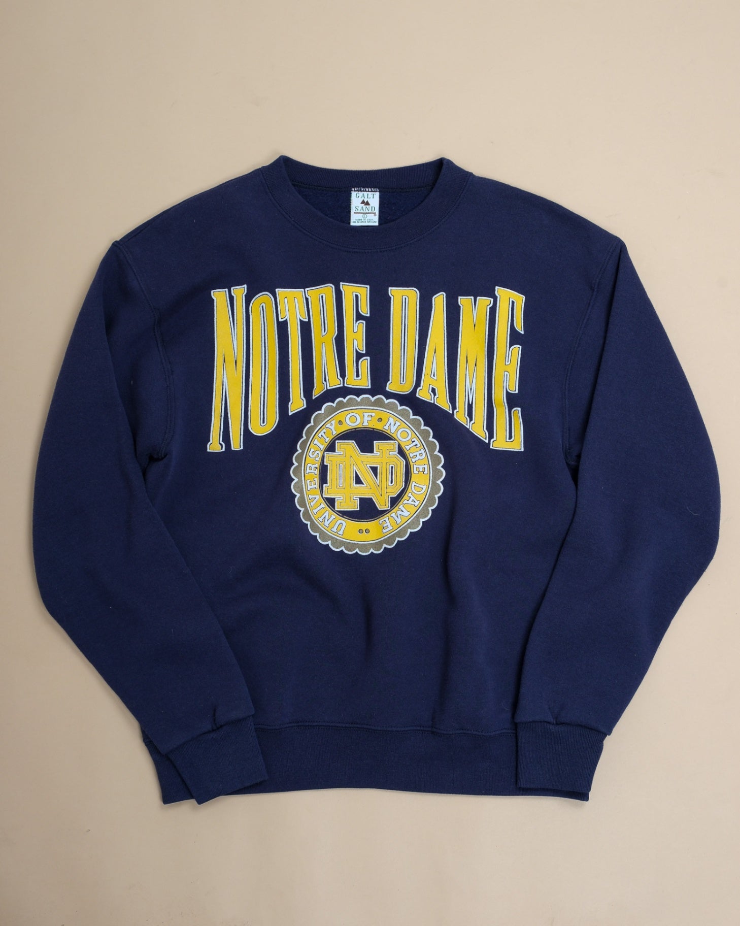 Navy Blue Cotton University Sweater