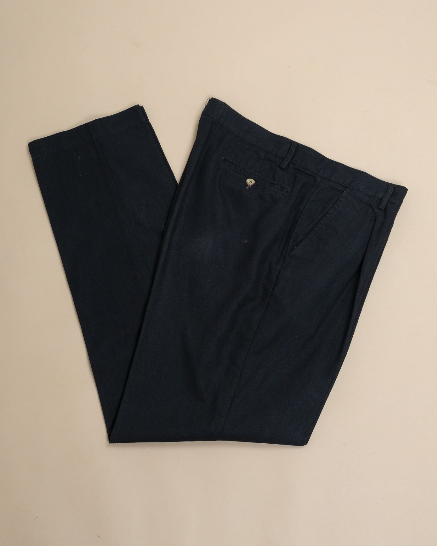 Black High-Rise Pleated Lightweight Trousers