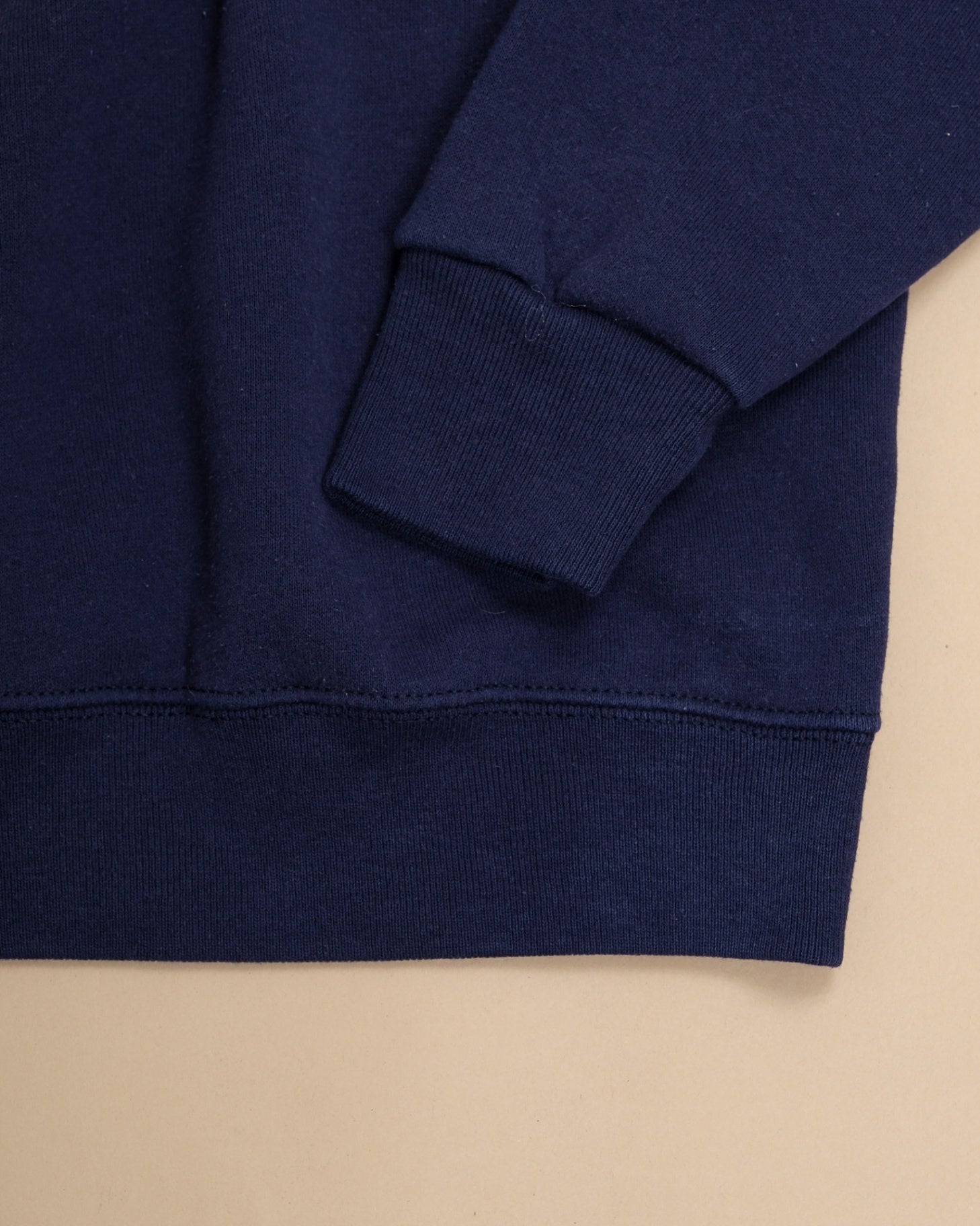Navy Blue Cotton University Sweater