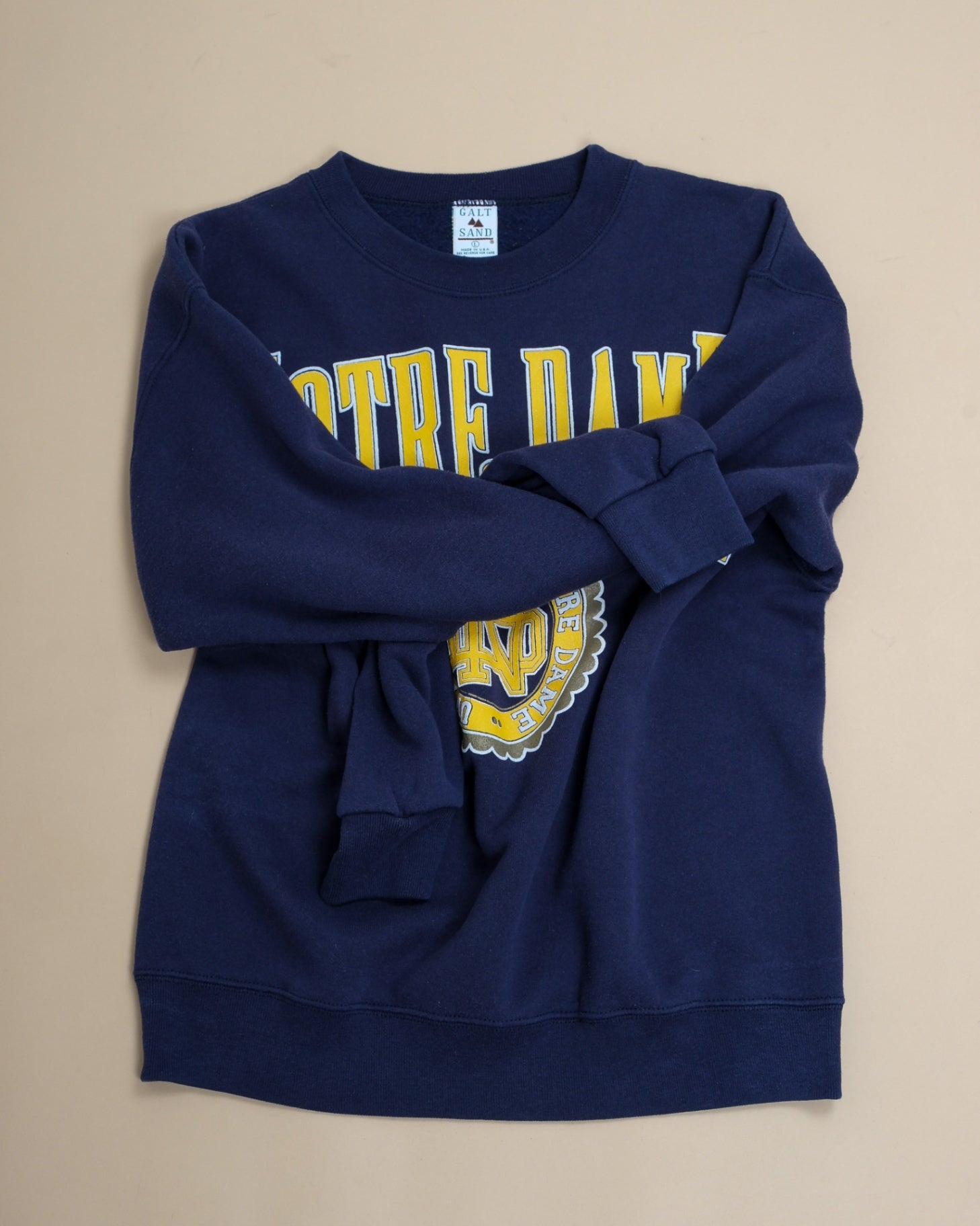 Navy Blue Cotton University Sweater
