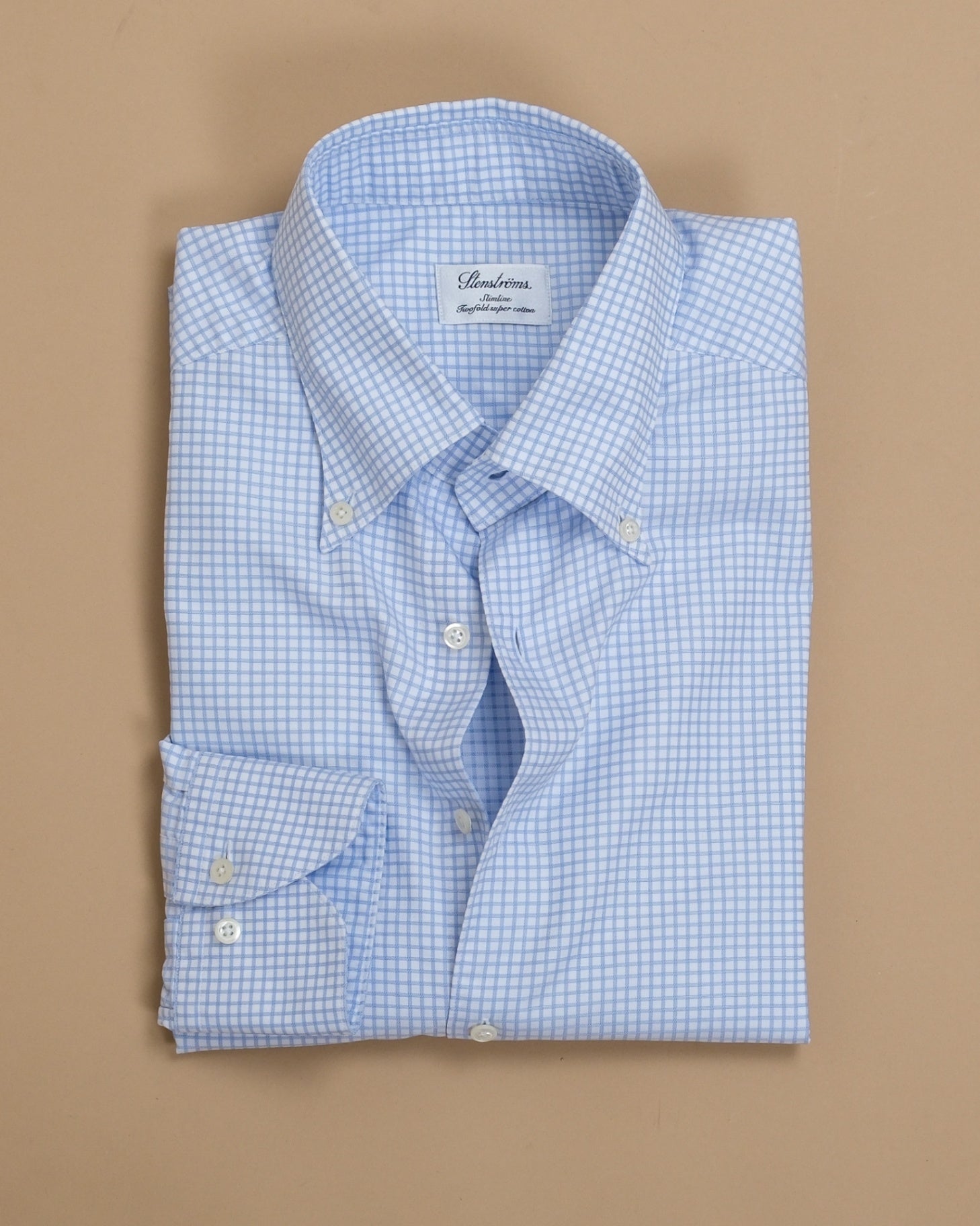 Light Blue BD. Graph Check Twill Shirt