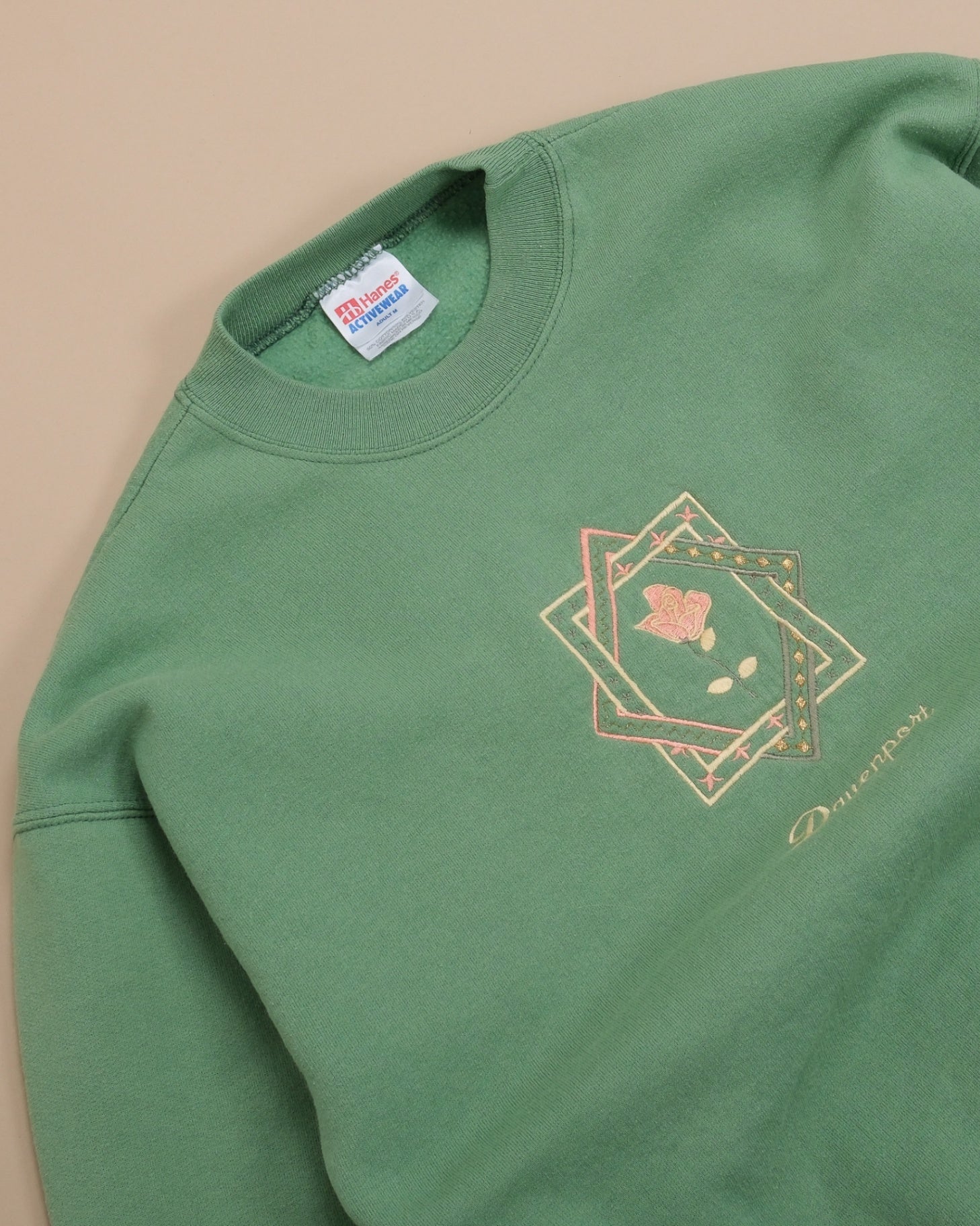 Faded Green Sweatshirt, Made in USA