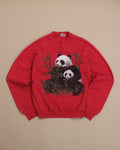 Red Raglan Sweatshirt, Made in USA