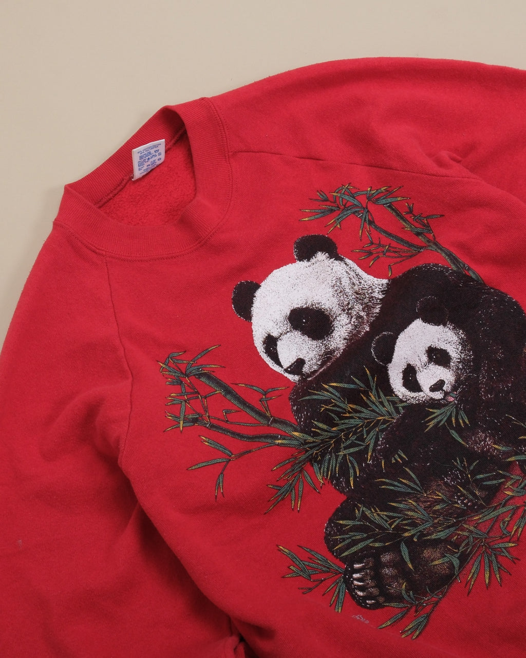 Red Raglan Sweatshirt, Made in USA