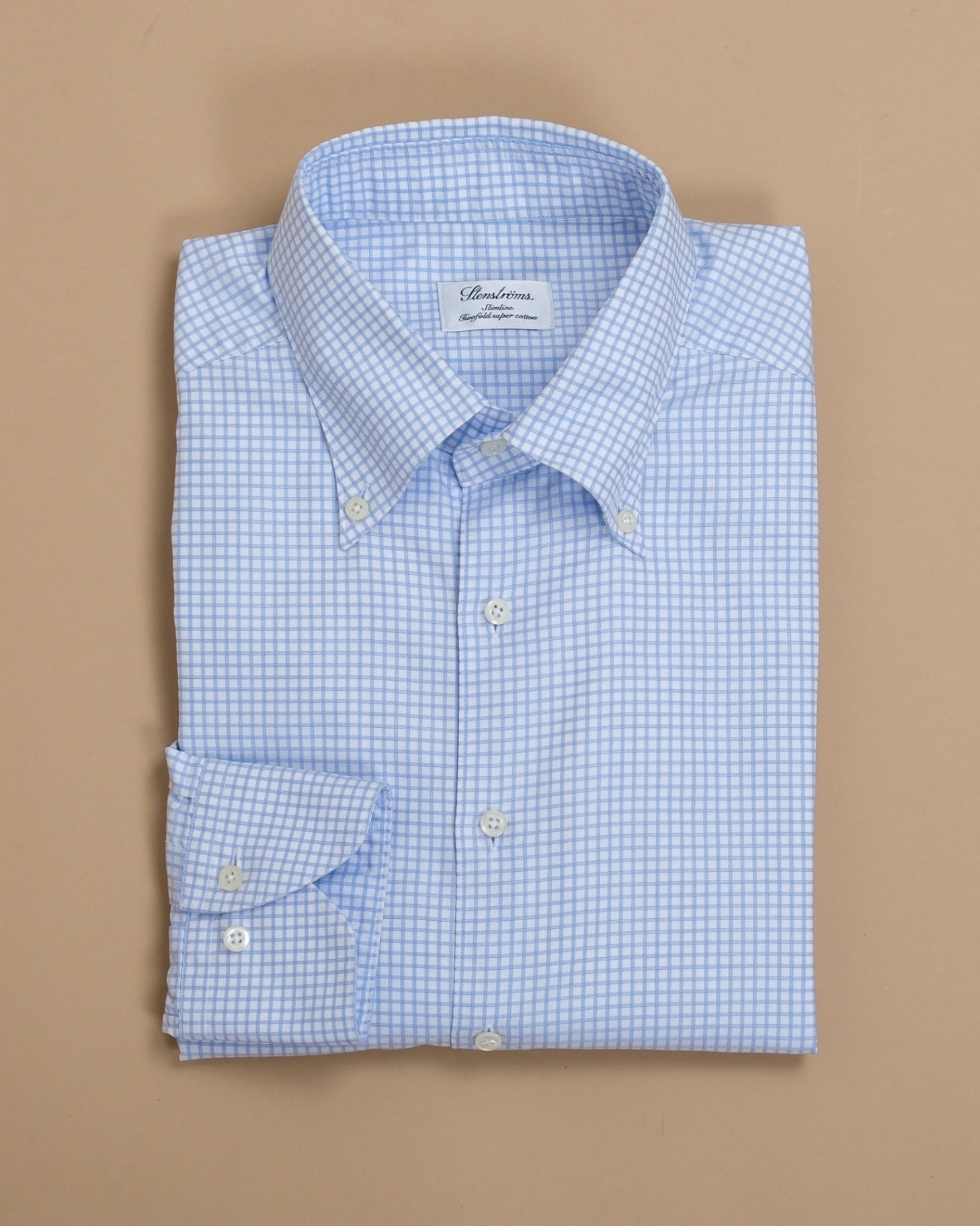 Light Blue BD. Graph Check Twill Shirt