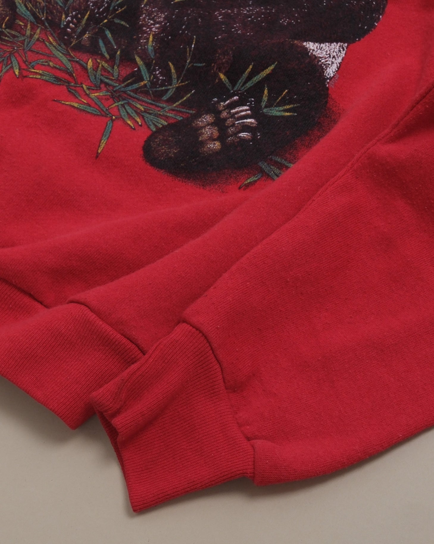 Red Raglan Sweatshirt, Made in USA