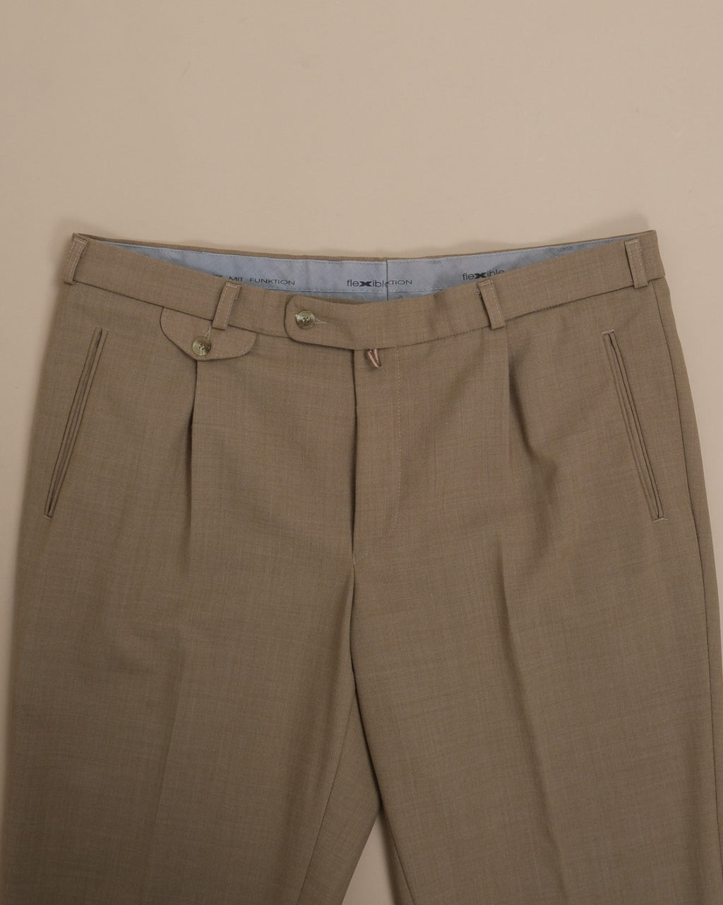 Beige Lightweight Wool Trousers