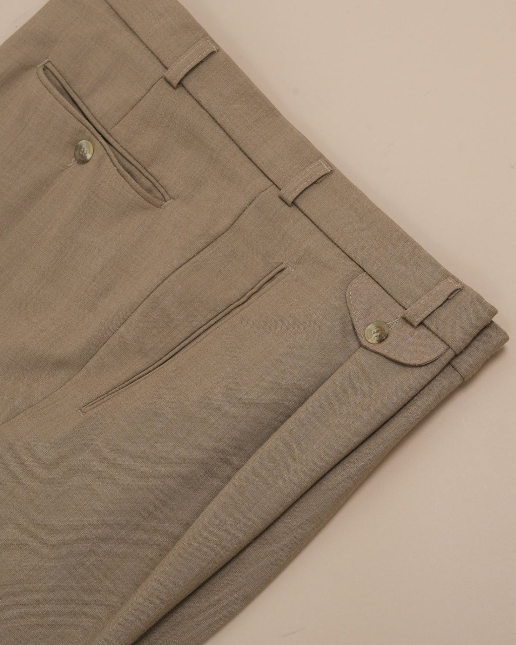 Beige Lightweight Wool Trousers