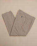 Beige High-Rise Full Cut Cotton Trousers
