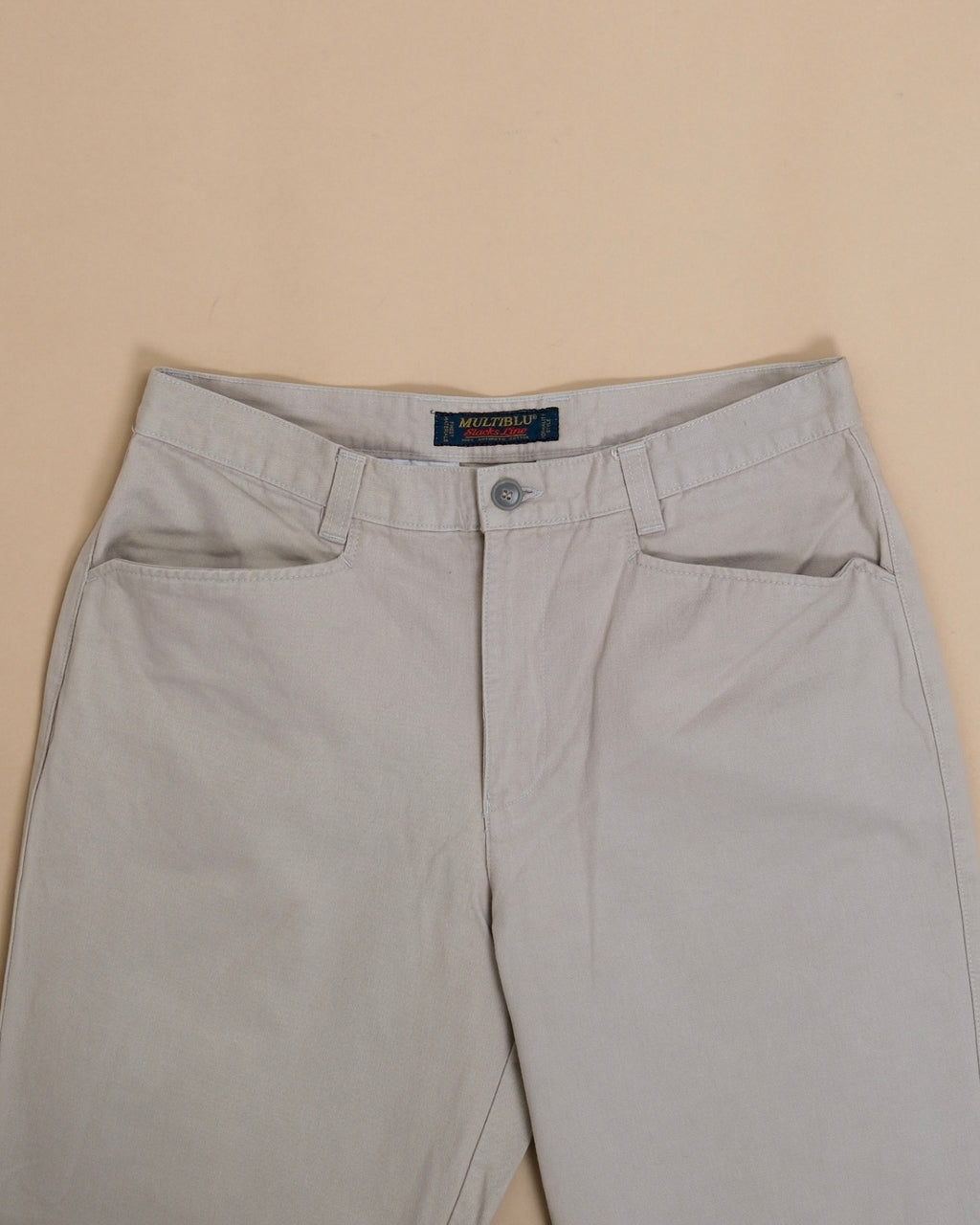 Stone Beige Twill French Pocket Slacks