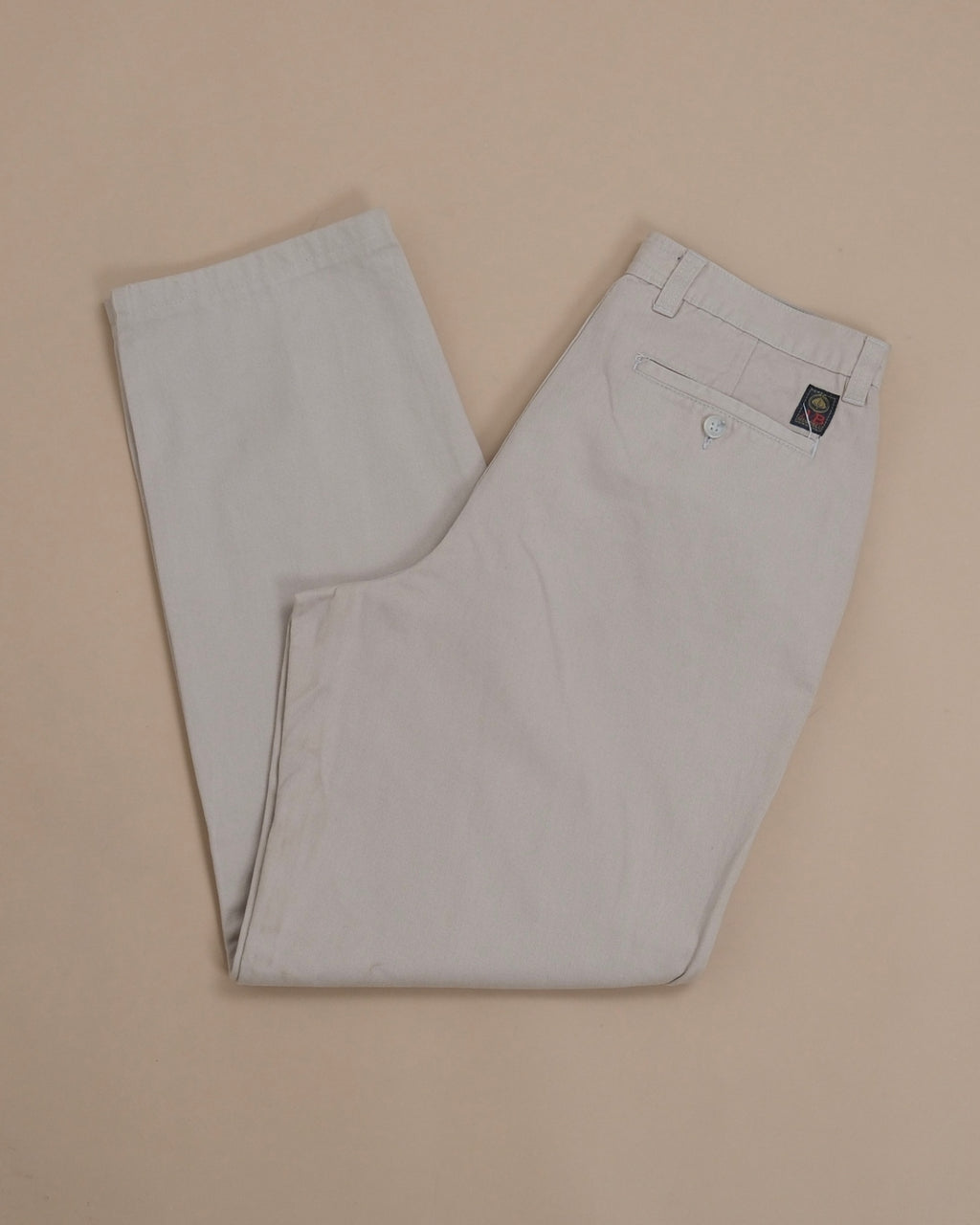 Stone Beige Twill French Pocket Slacks