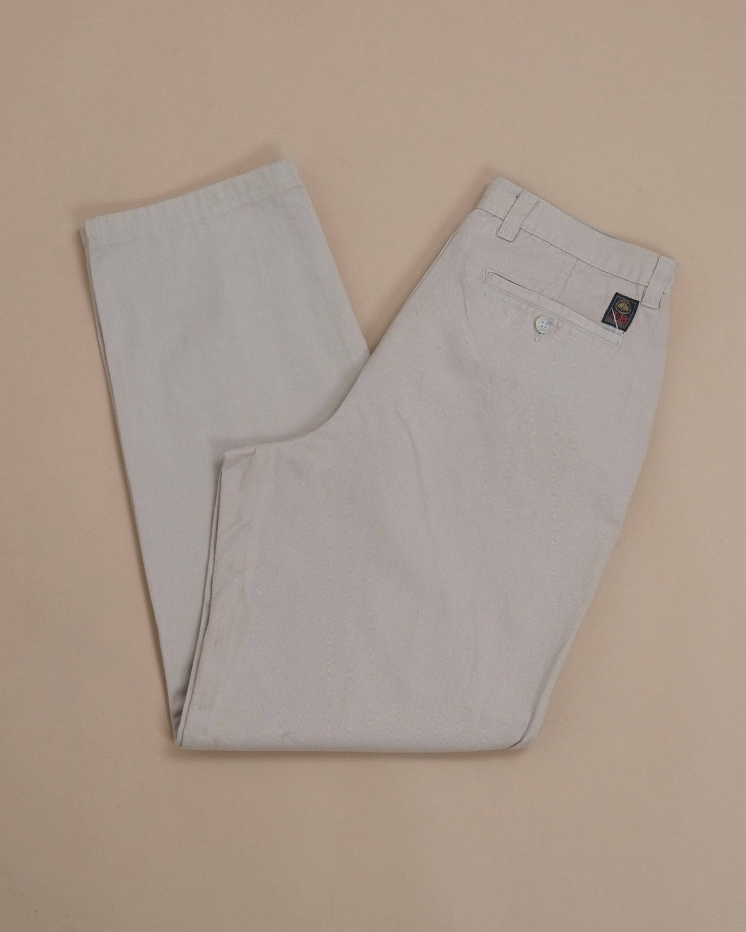 Stone Beige Twill French Pocket Slacks