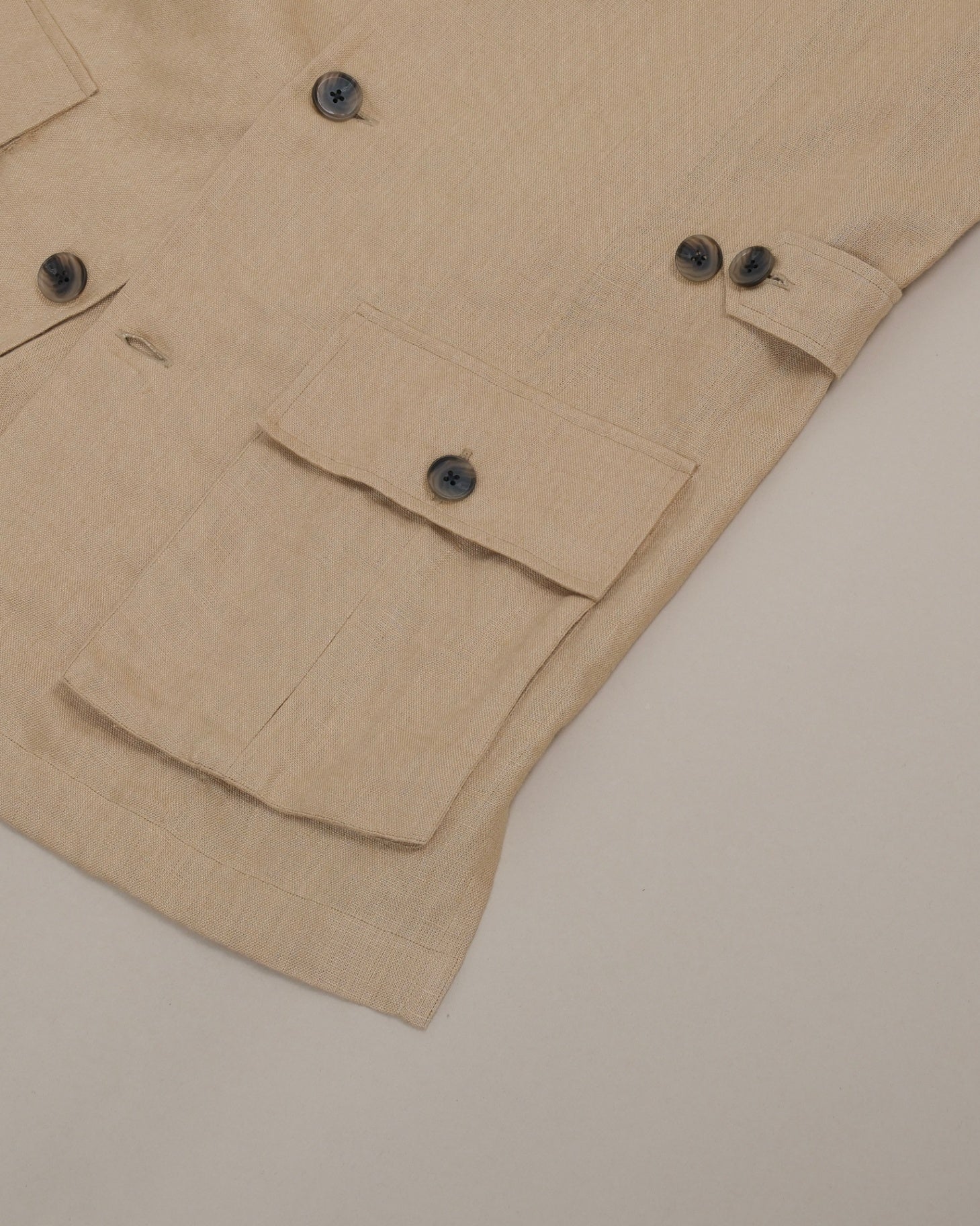 Sand Linen Safari Traveller Jacket