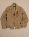 Dark Khaki Camp-Collar Work Jacket