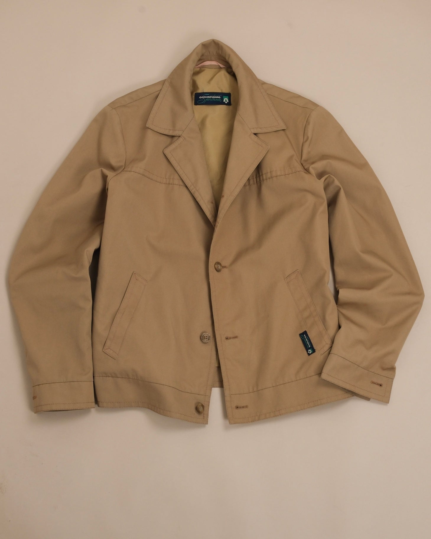 Dark Khaki Camp-Collar Work Jacket