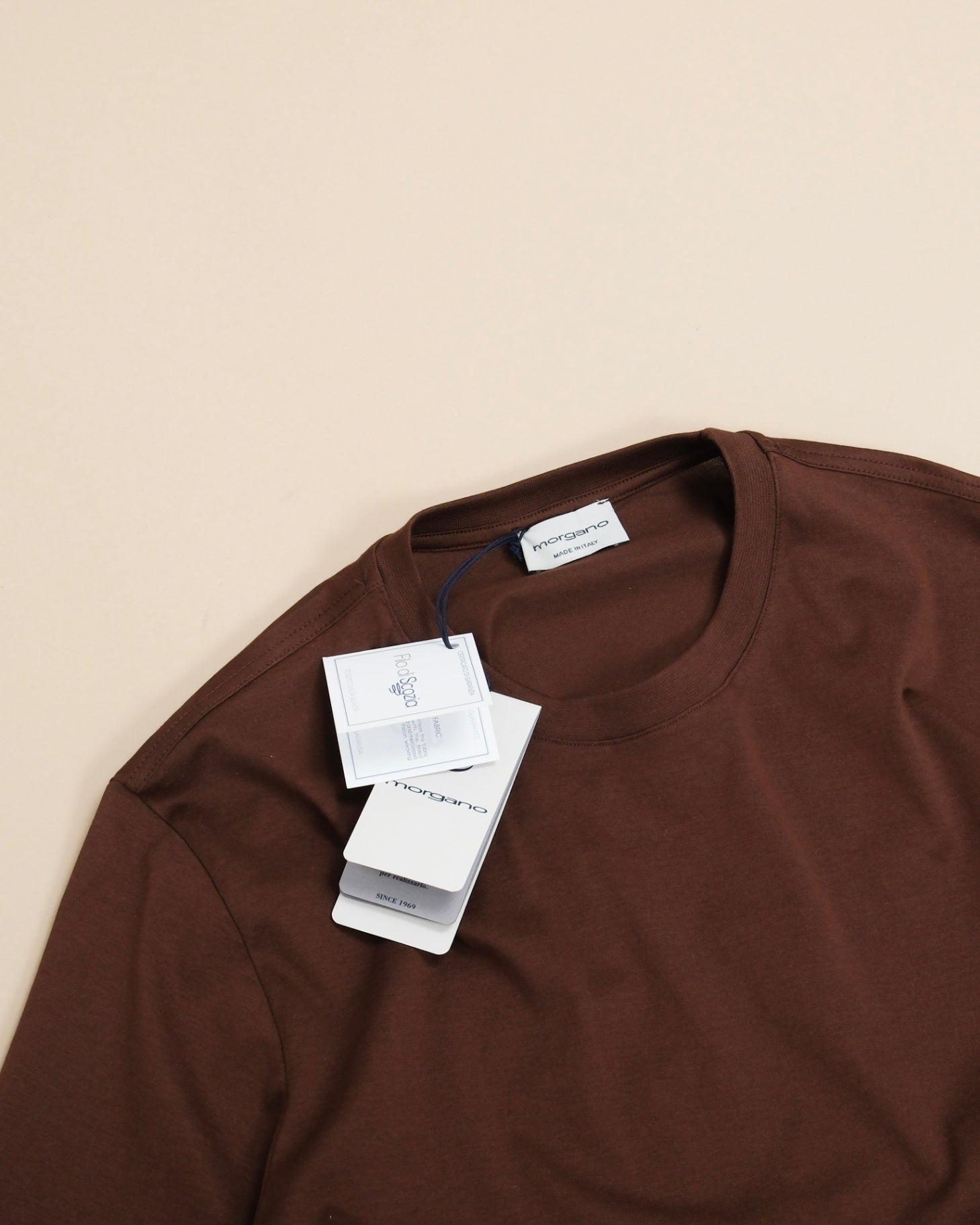 Brown Filo di Scozia T-Shirt