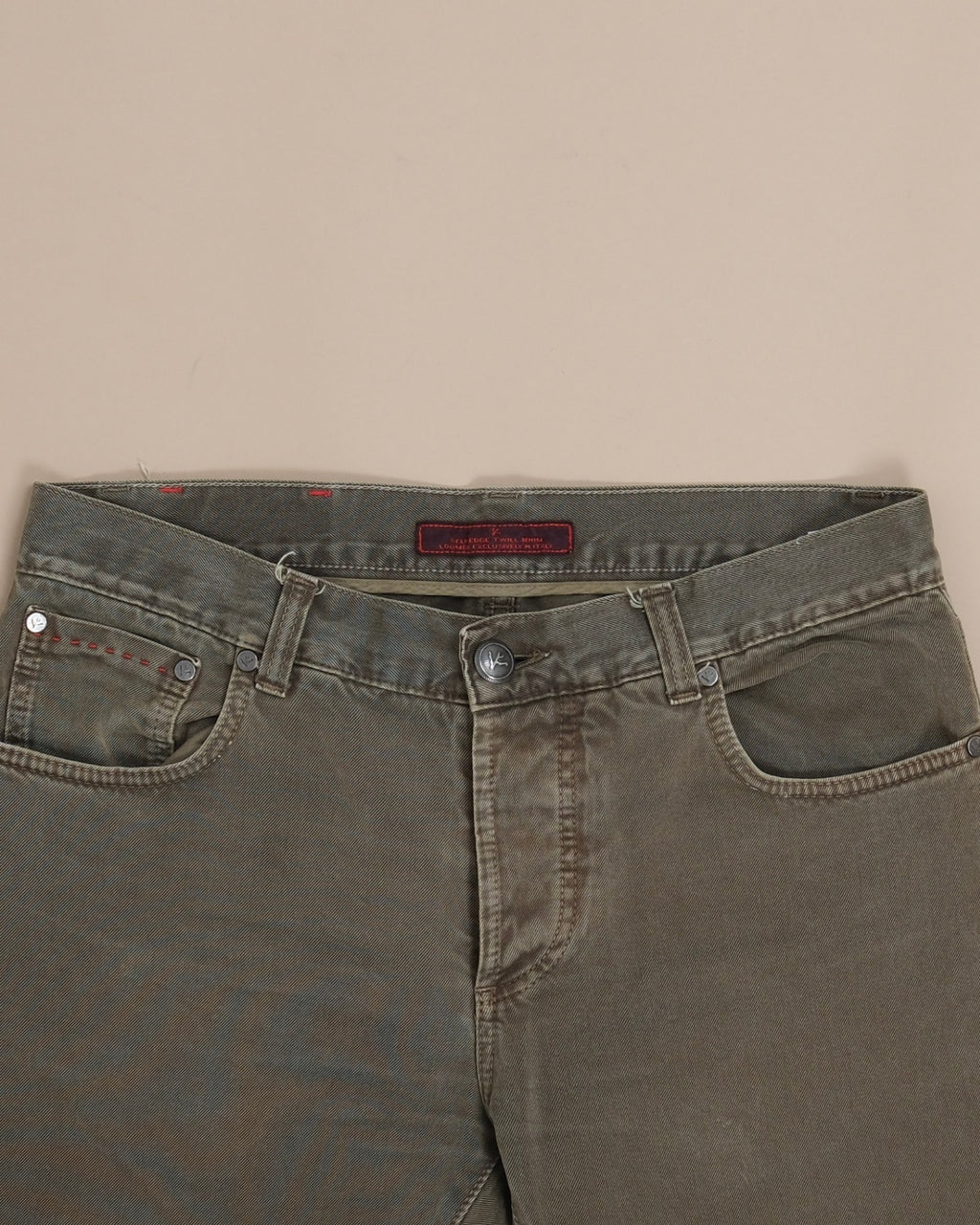 Khaki Green Italian Selvedge Denim