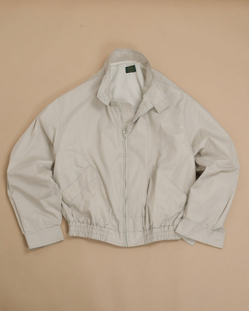 Beige Cotton Harrington Jacket