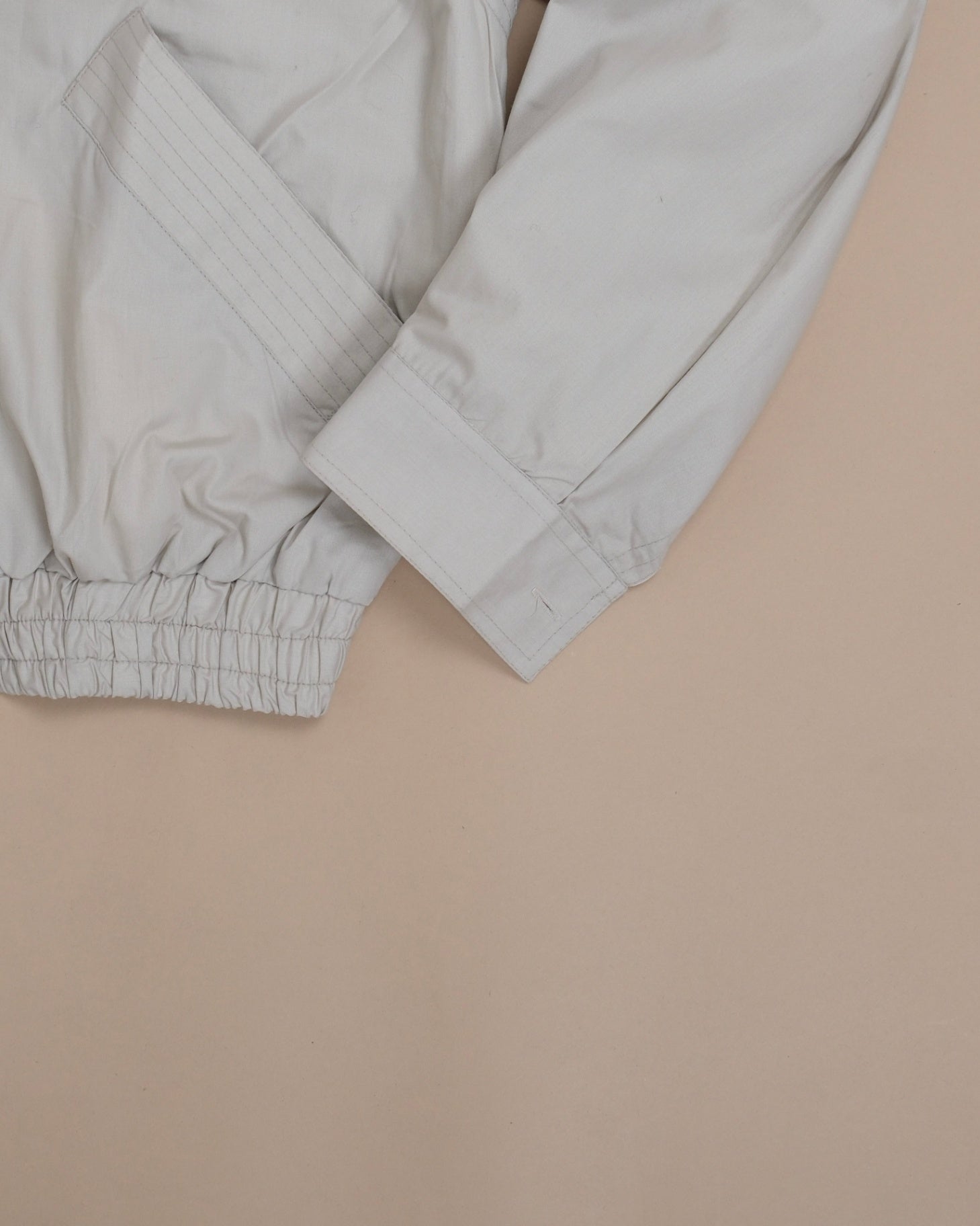 Beige Cotton Harrington Jacket