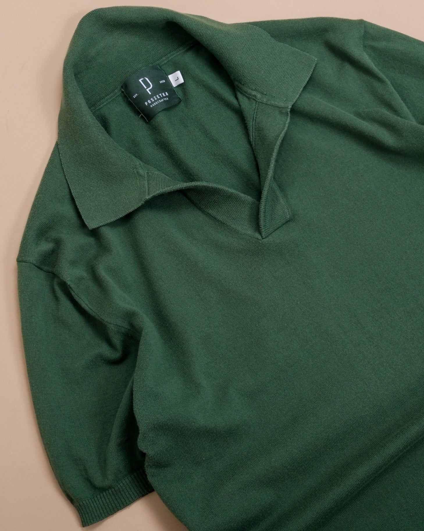 Muted Green Cotton Polo