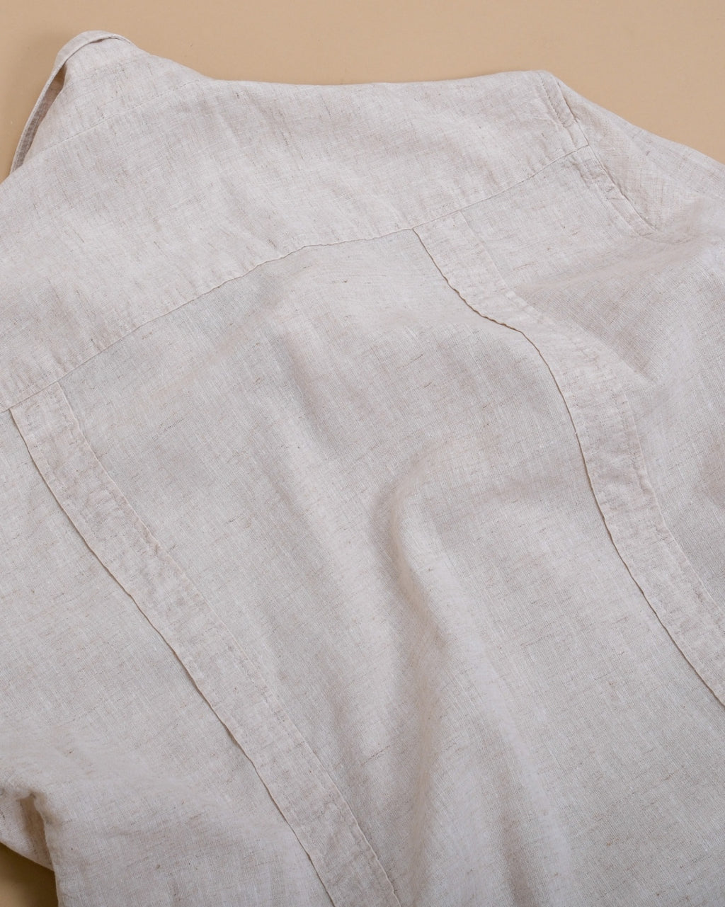 Beige Cotton/Linen Guayabera Shirt
