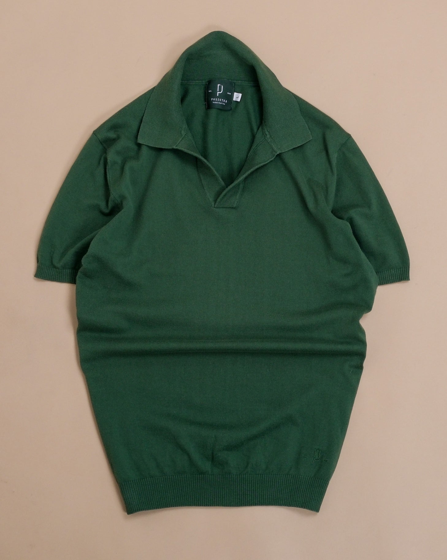 Muted Green Cotton Polo