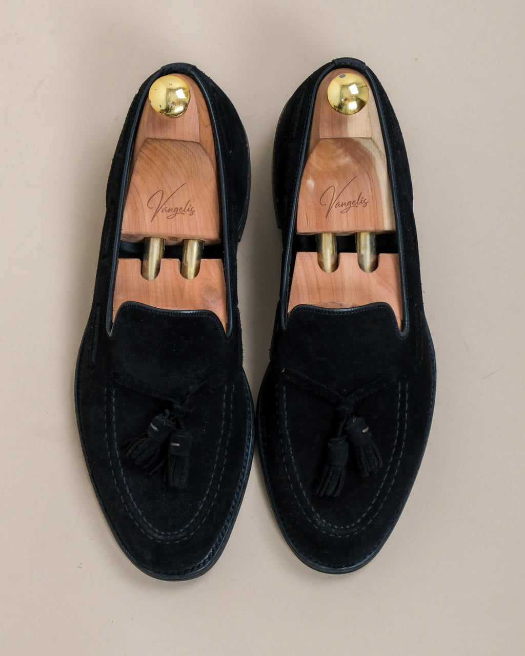 Black Suede Russel Tassel Loafers