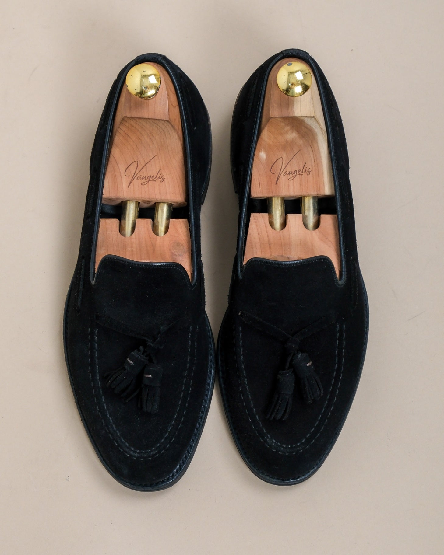 Black Suede Russel Tassel Loafers
