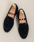 Black Suede Russel Tassel Loafers