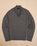 Taupe Light Weight Wool Half-Zip