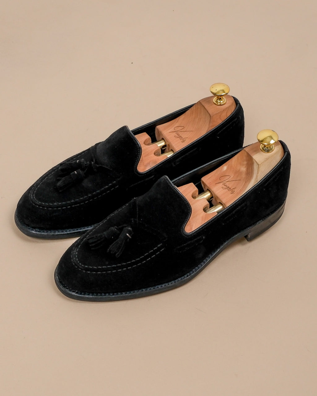 Black Suede Russel Tassel Loafers