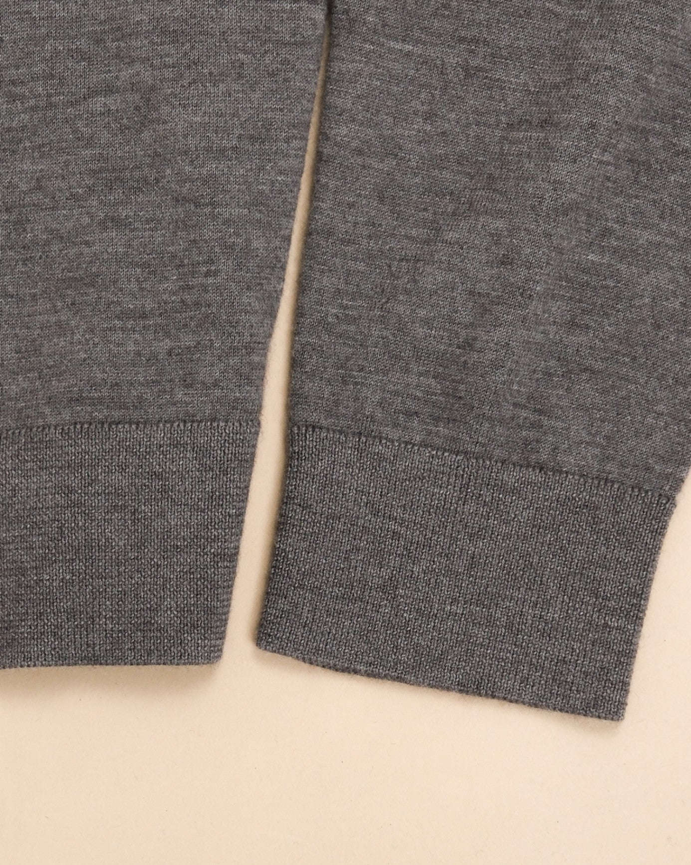Taupe Light Weight Wool Half-Zip
