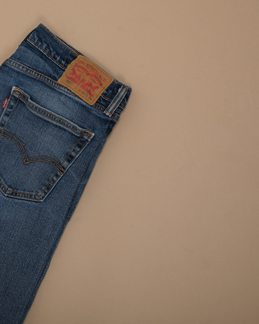 Mid Blue High-Rise 505 Denim