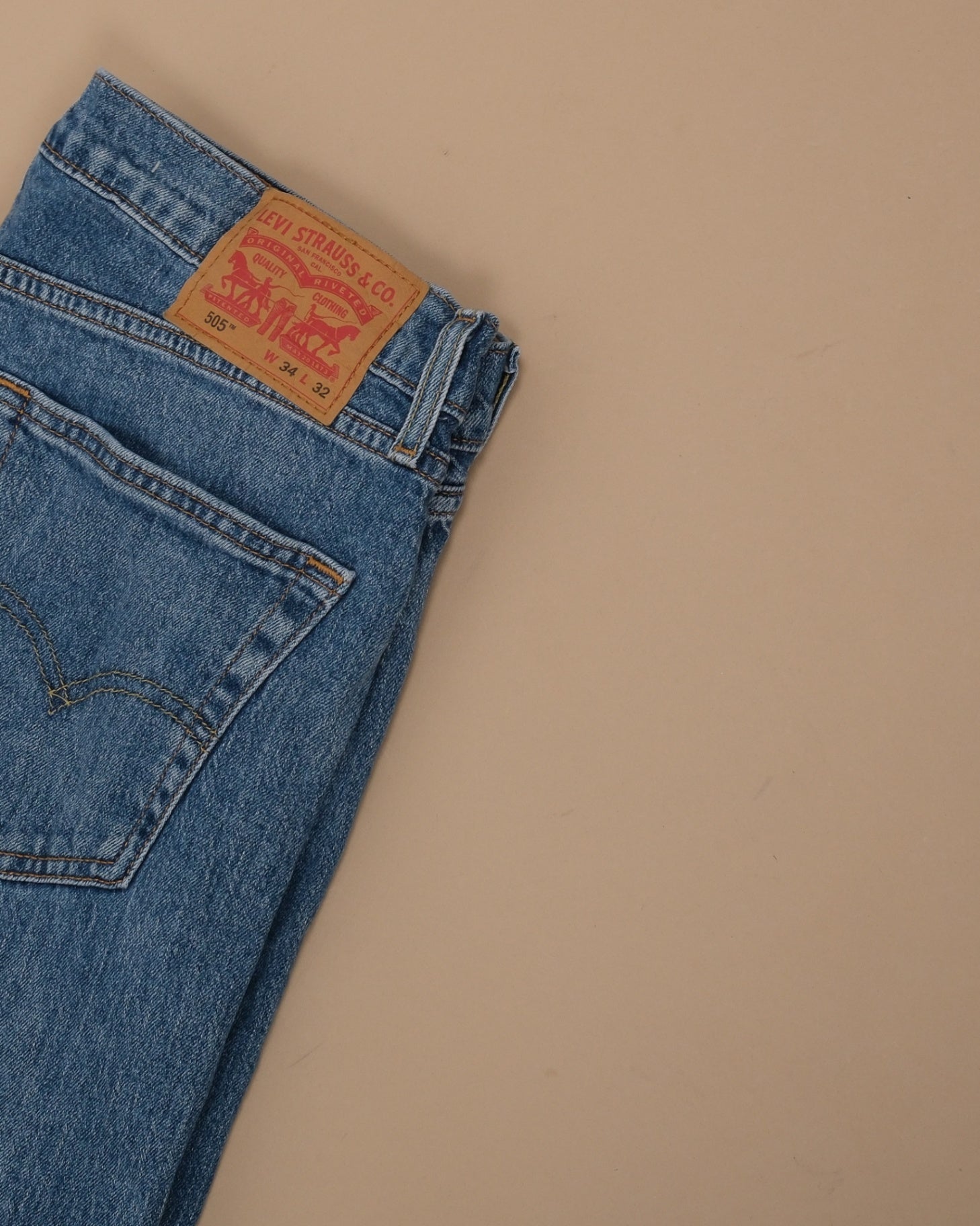 Mid Blue High-Rise 505 Denim