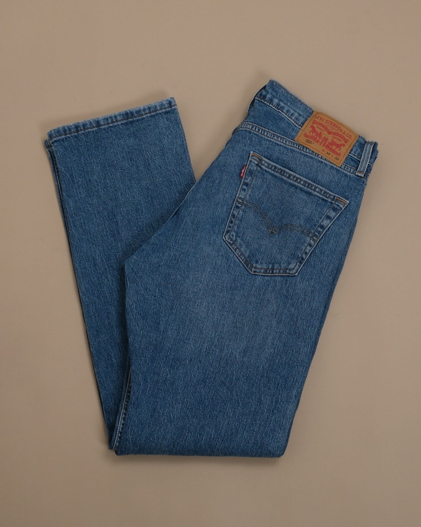 Mid Blue High-Rise 505 Denim