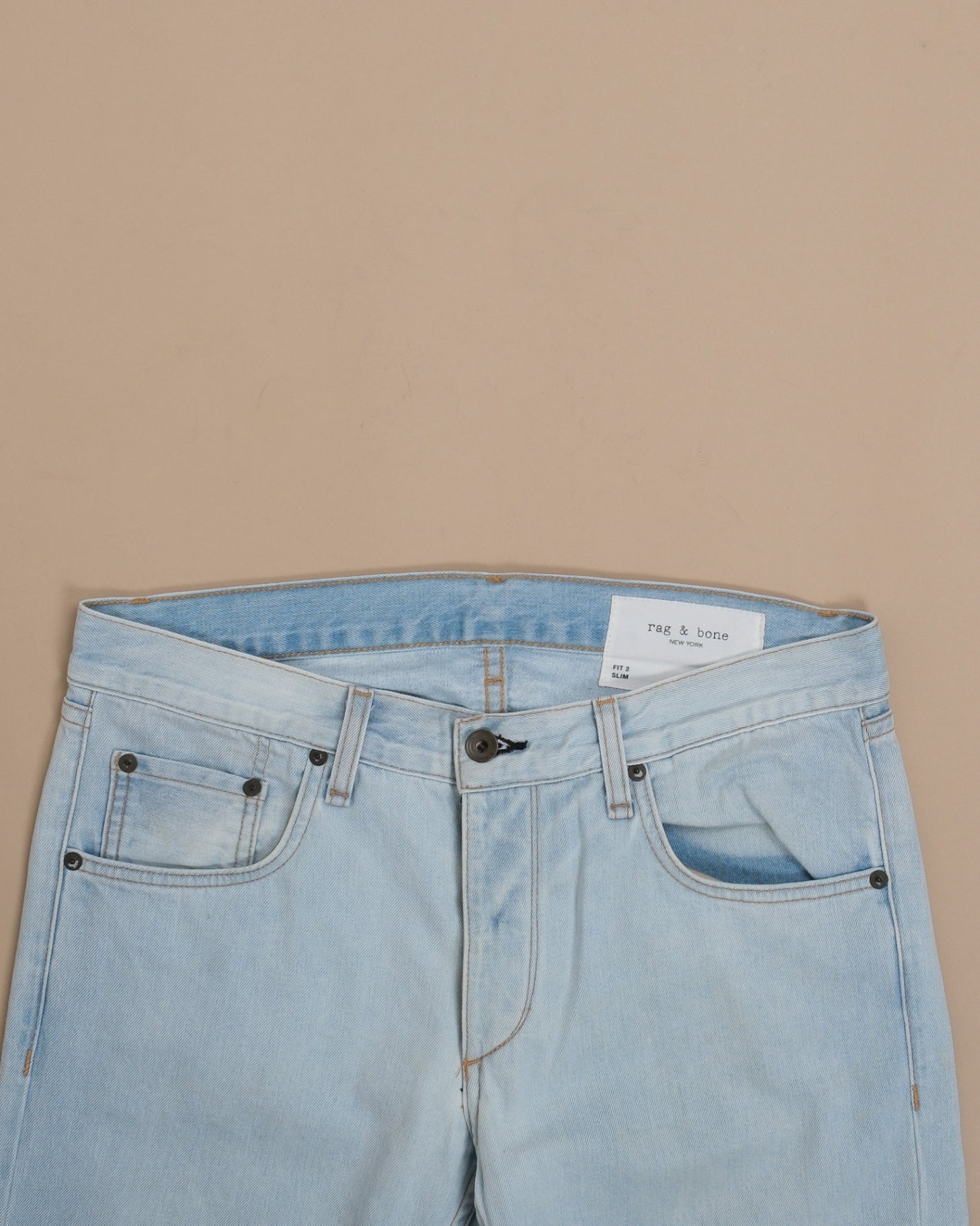Light Wash 5-Pocket Denim, Made in USA