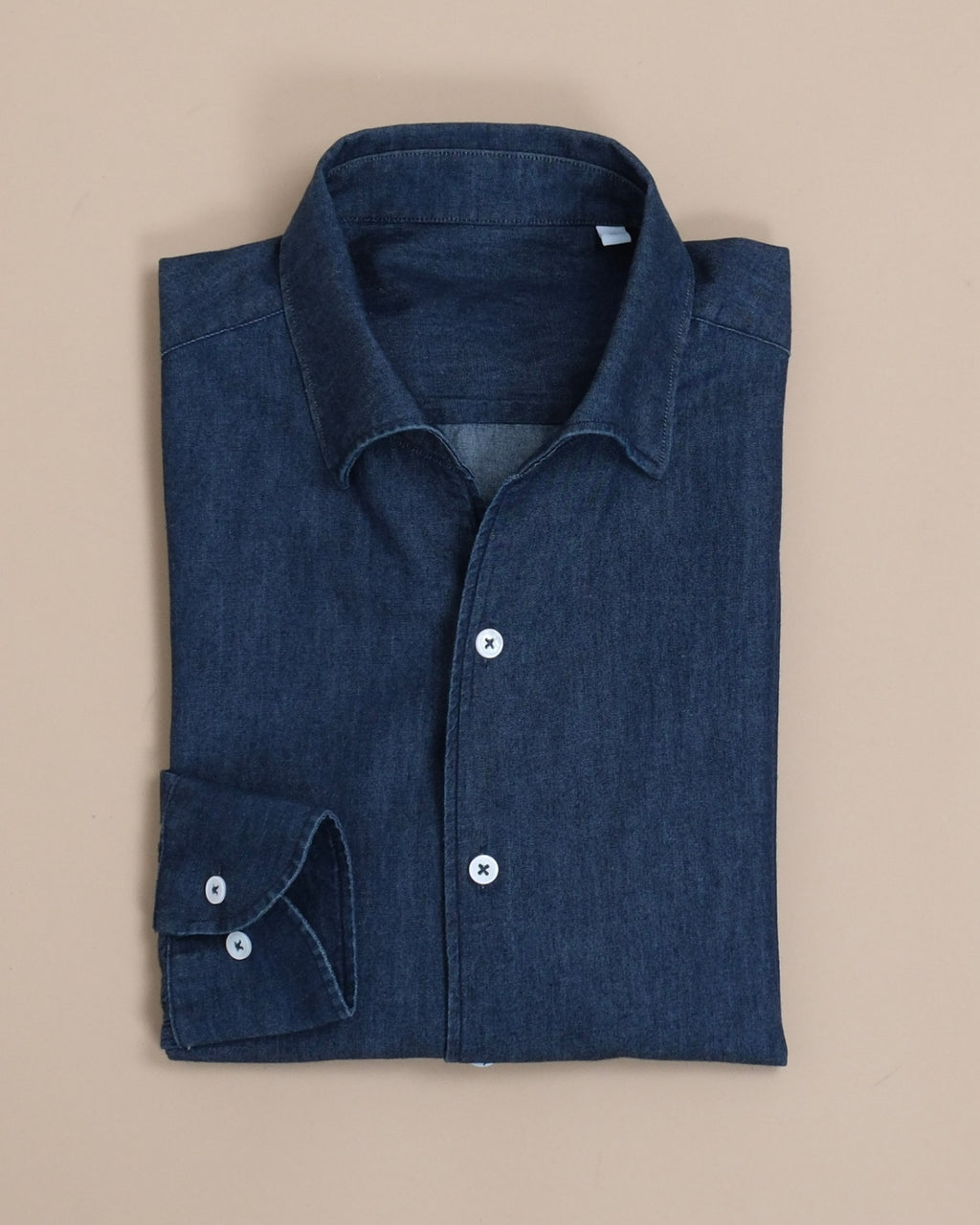 Dark Denim One-Piece Collar Shirt