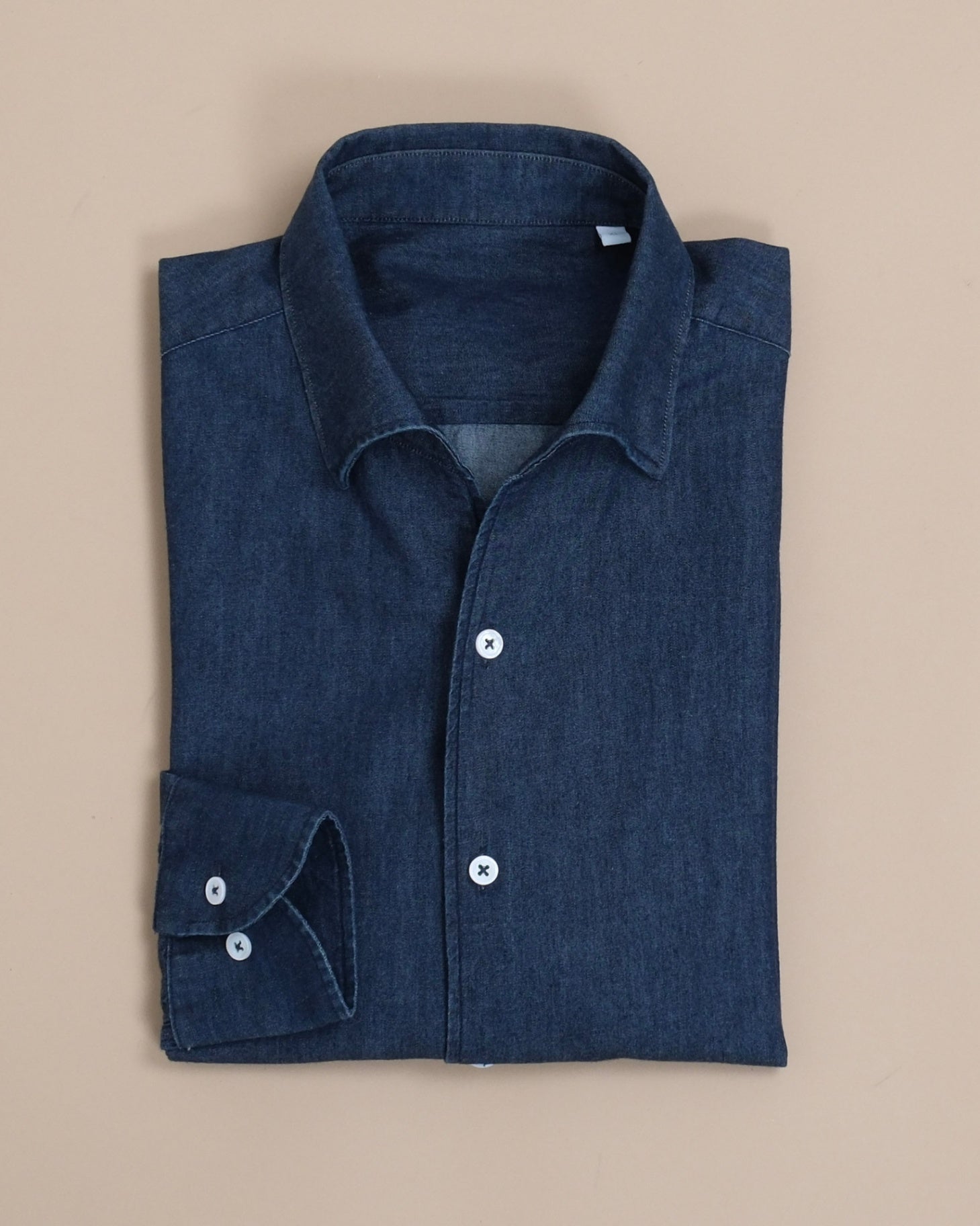 Dark Denim One-Piece Collar Shirt