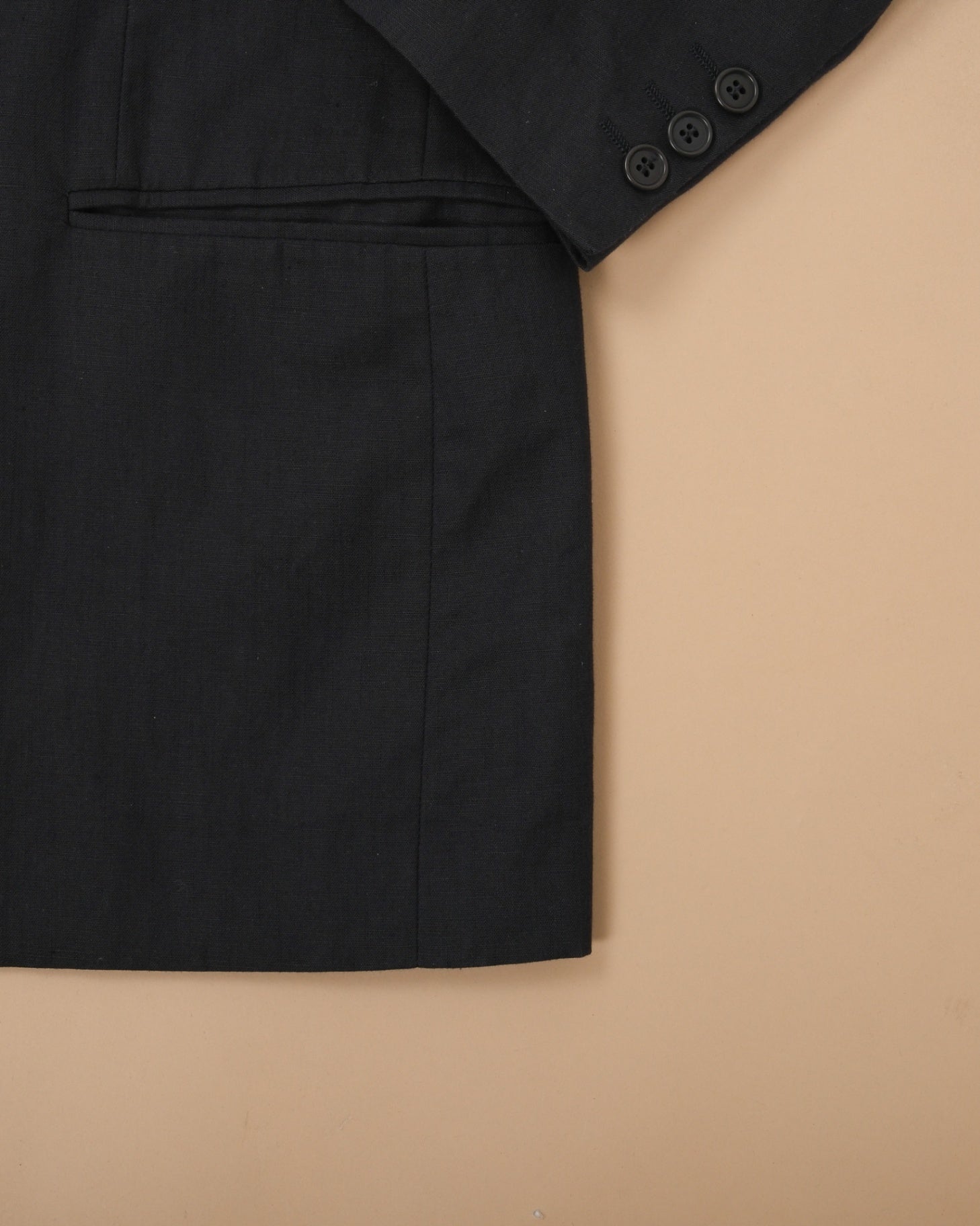 Navy Cotton/Linen Casual Sports Jacket