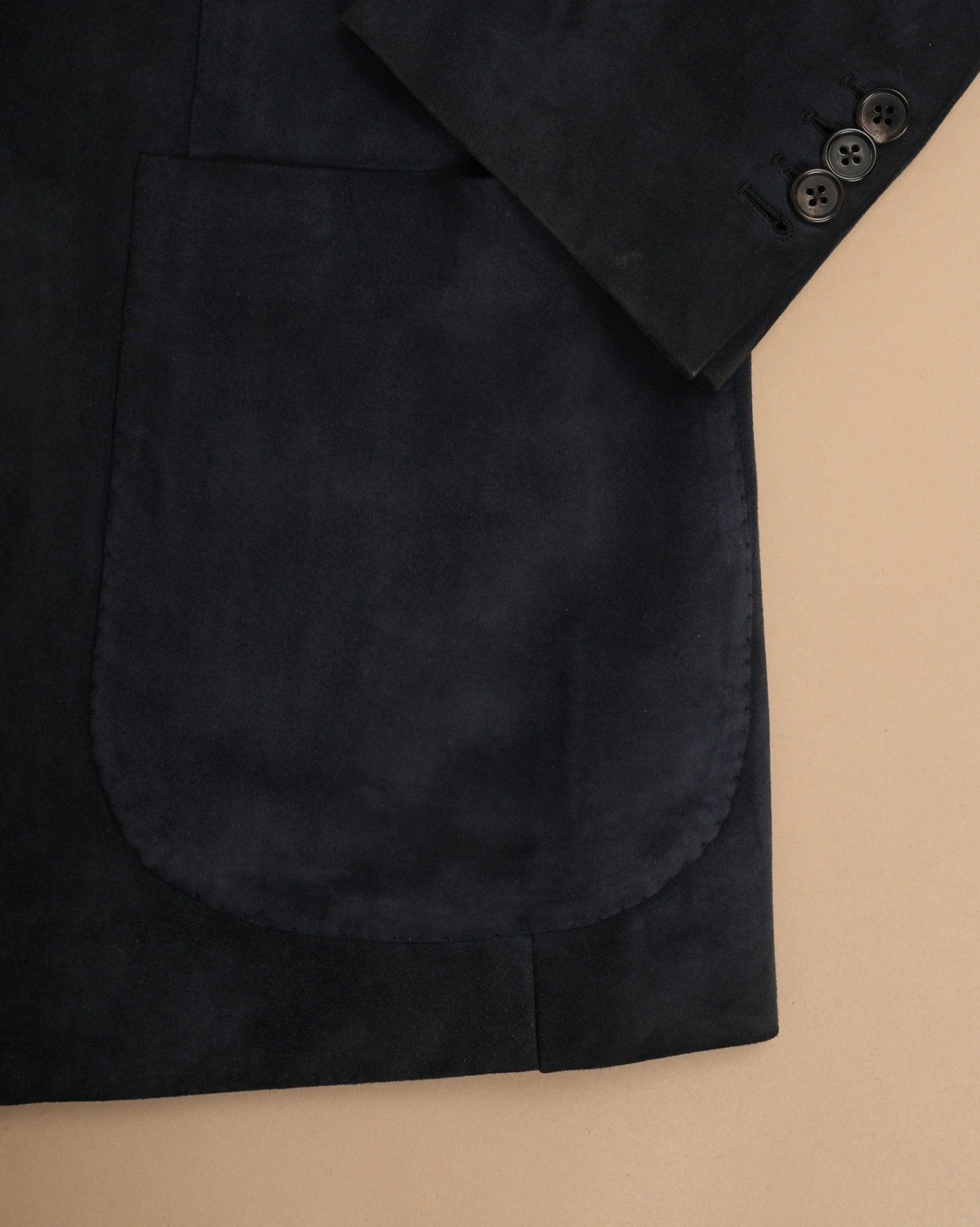 Navy Suede Nappa Sports Jacket