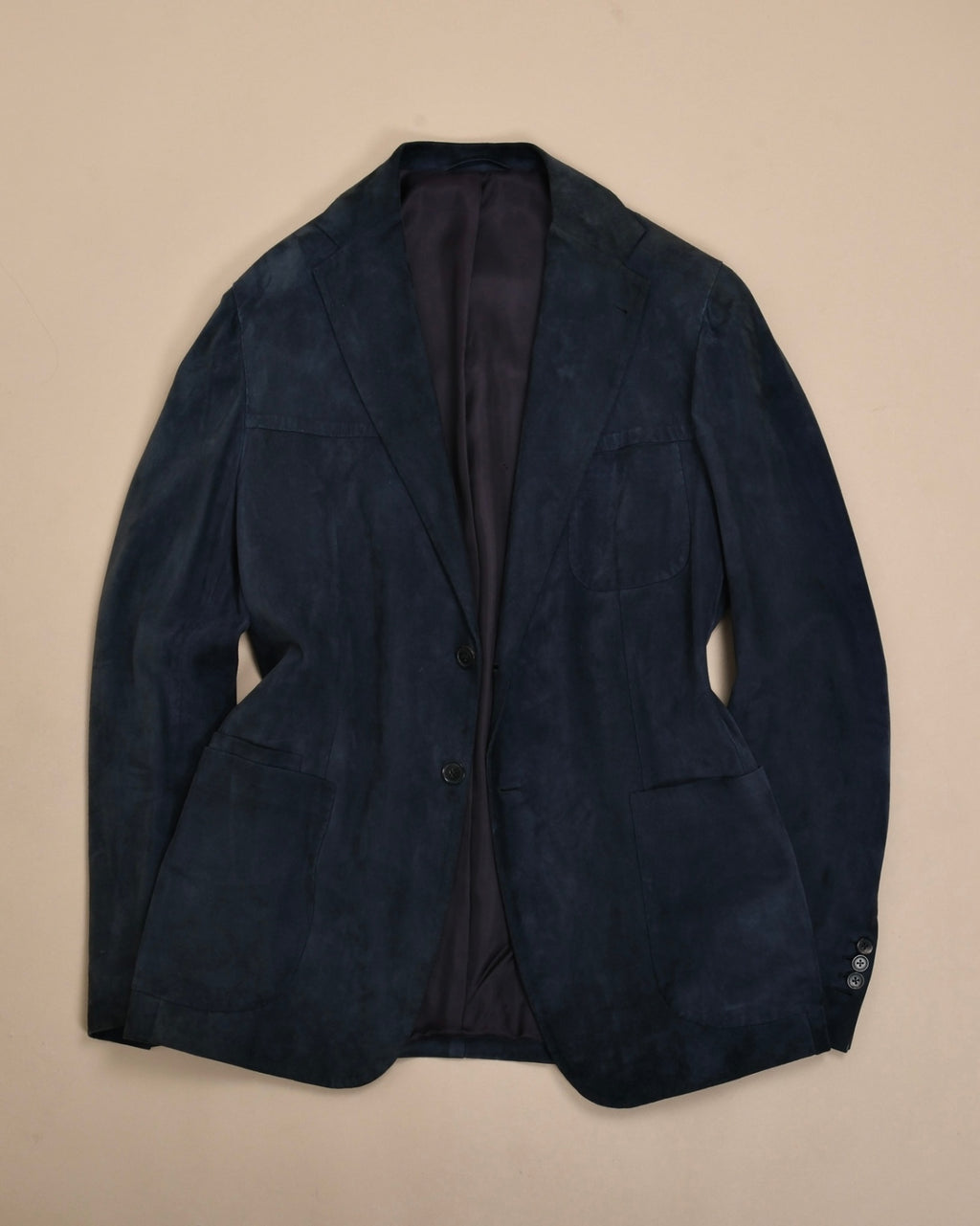Navy Suede Nappa Sports Jacket