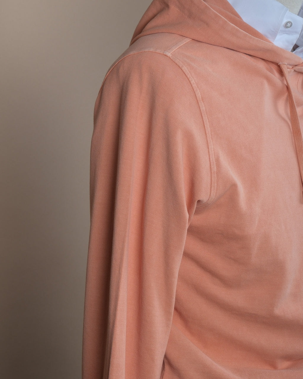 Faded Coral Cotton Hoodie
