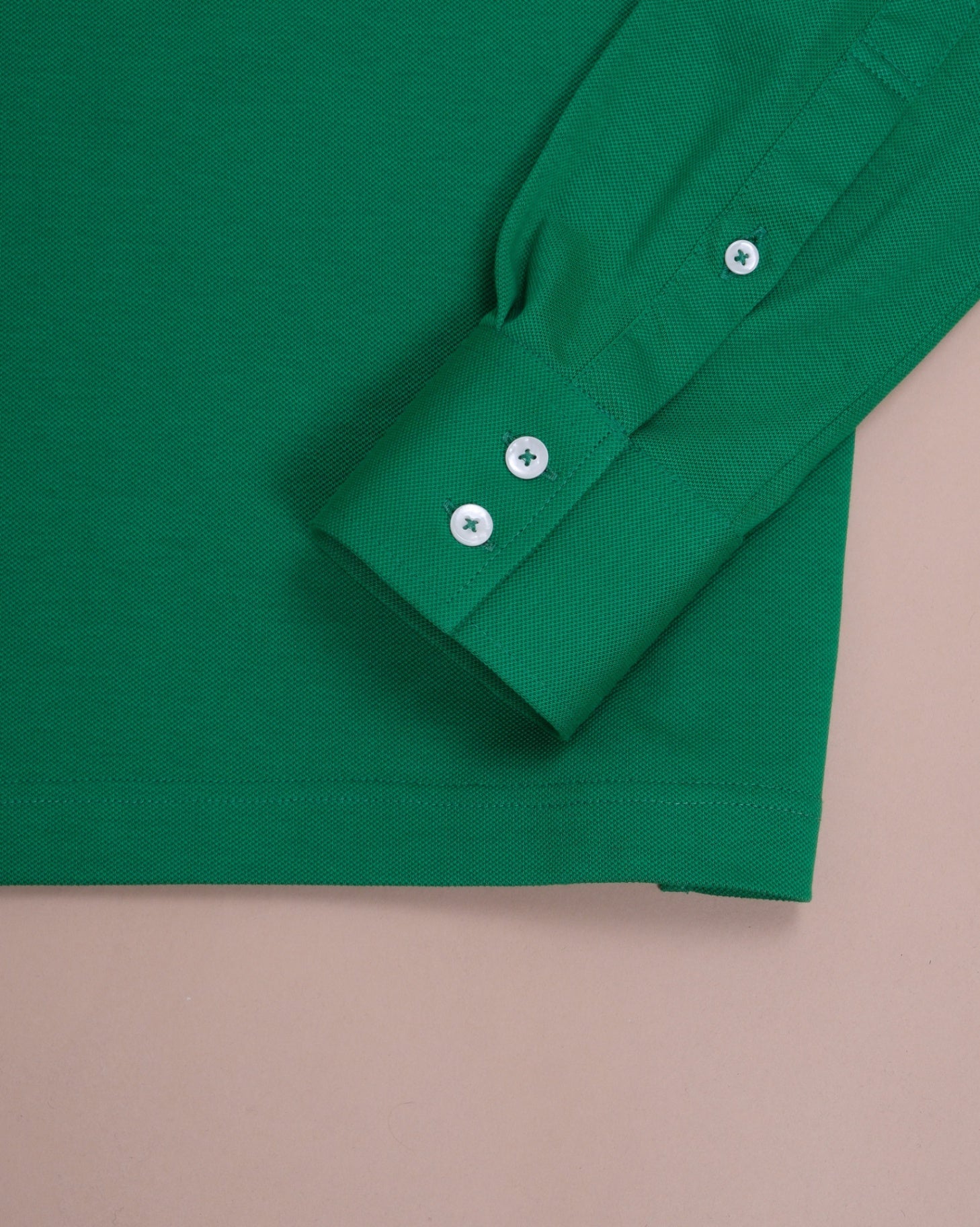 Green Cotton pique Popover