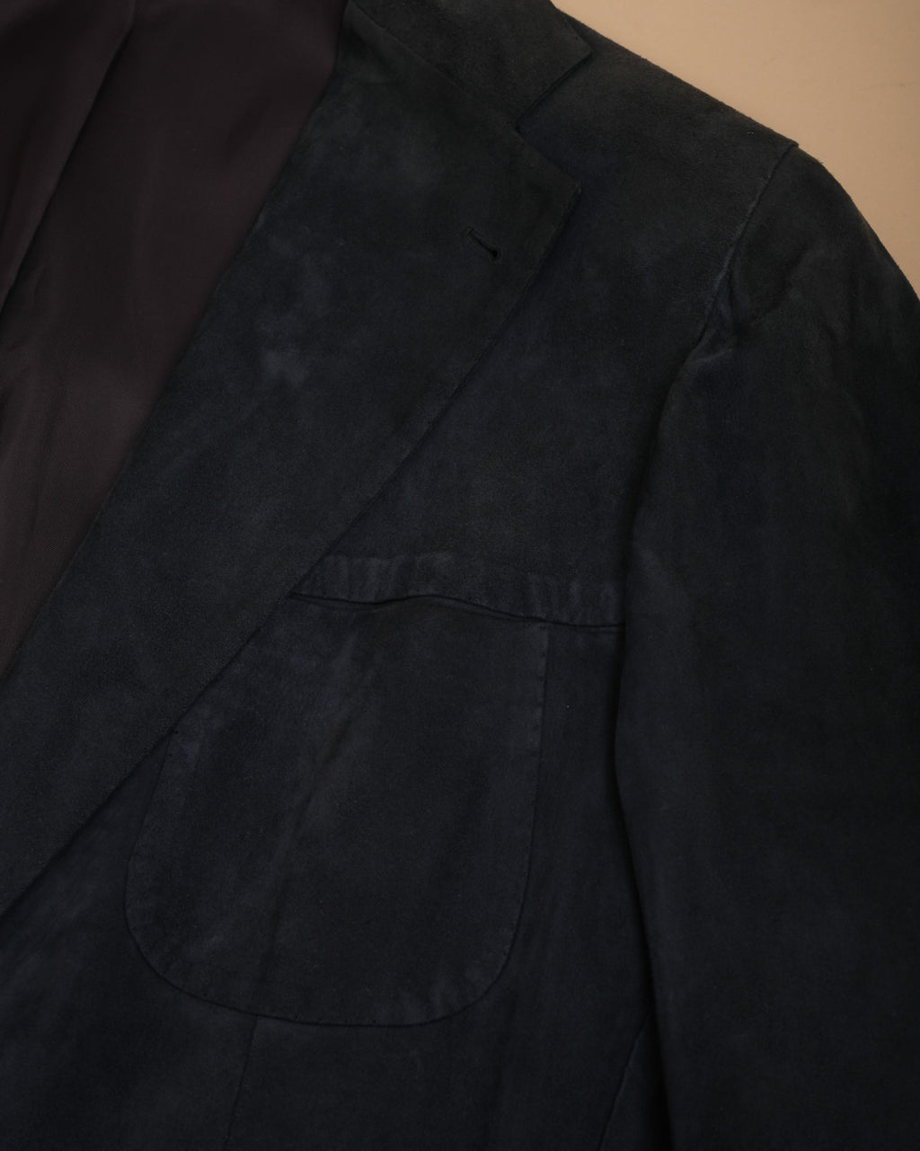 Navy Suede Nappa Sports Jacket