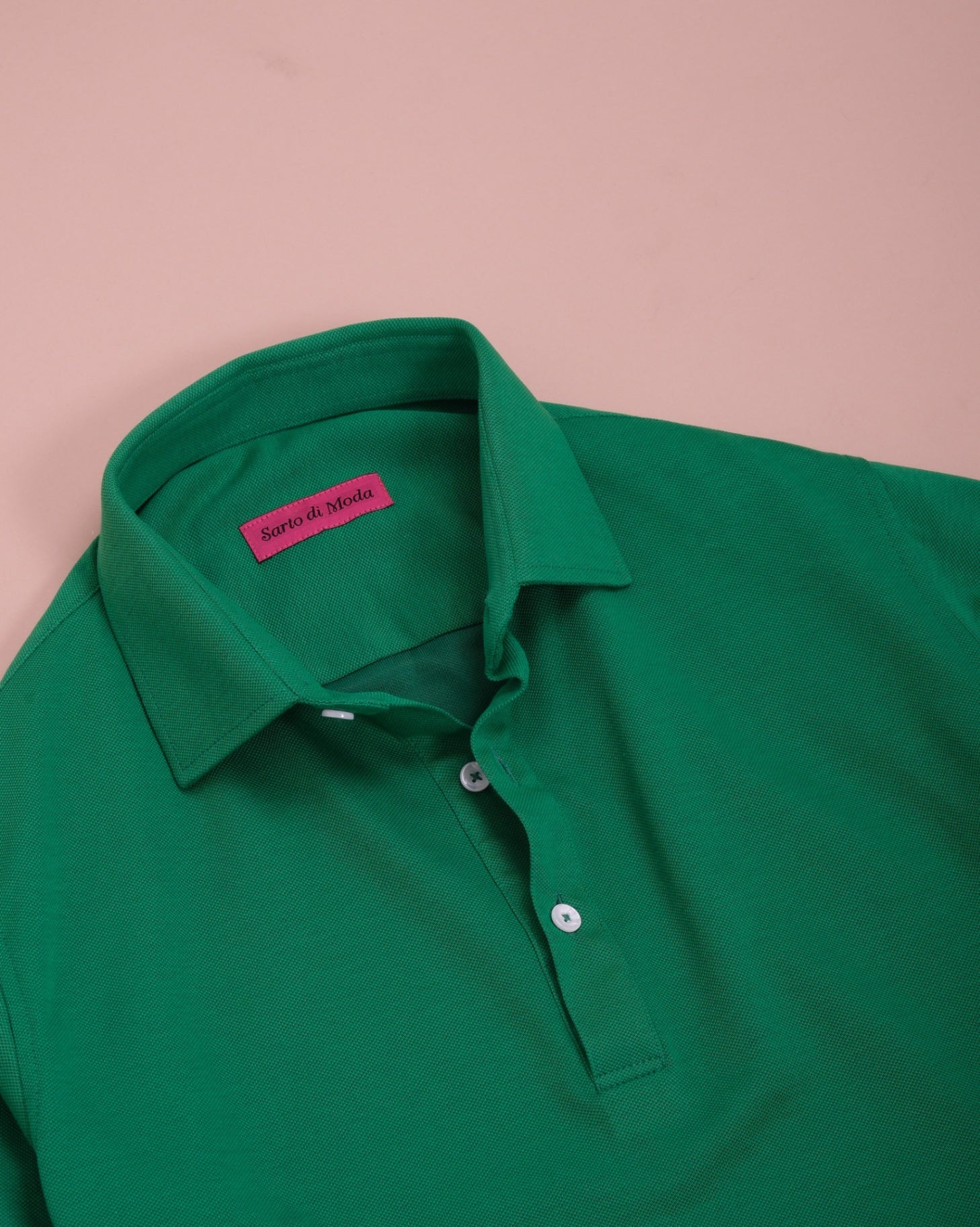 Green Cotton pique Popover