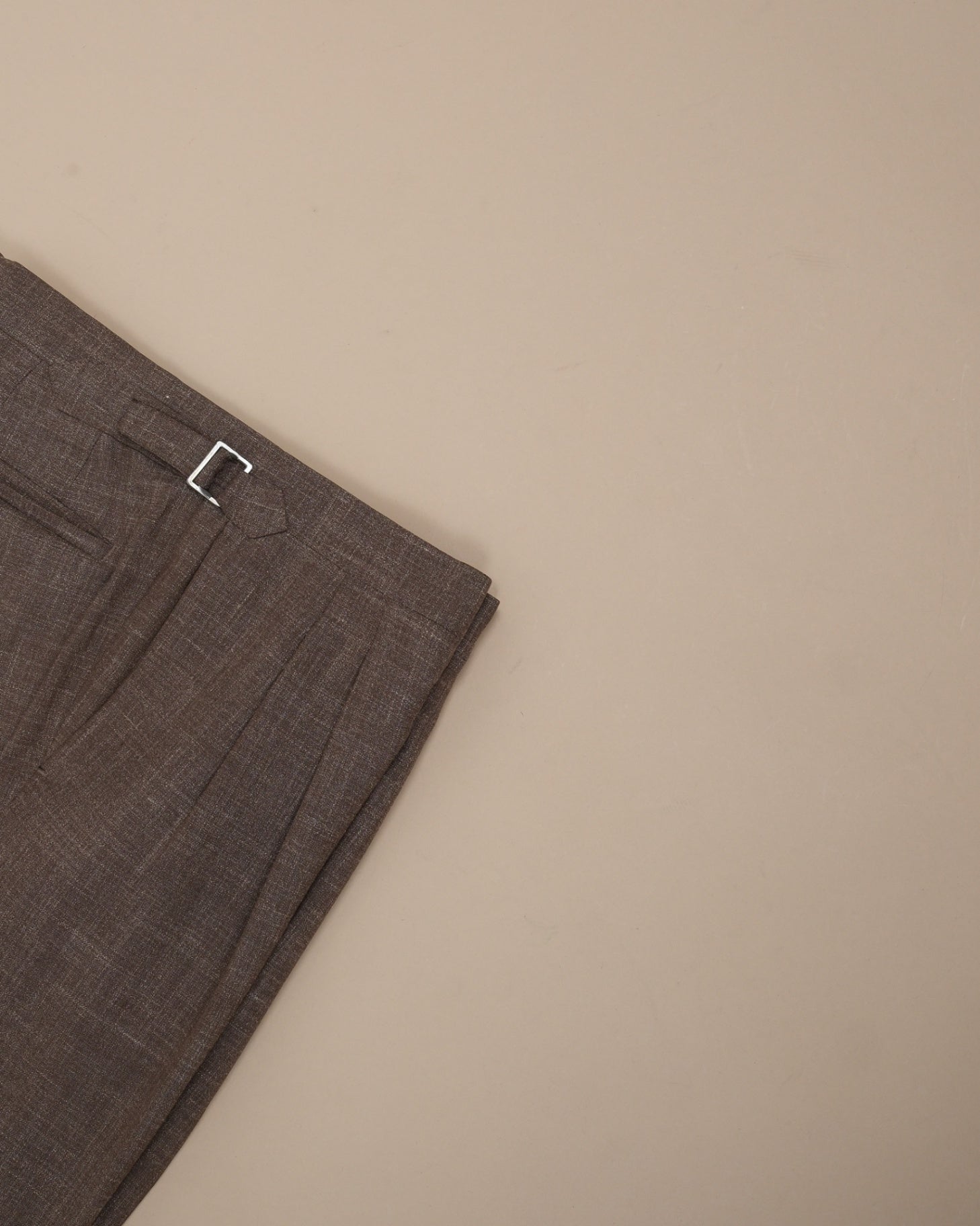 Taupe Melange LP "Summertime" High-Rise Pleated Trousers