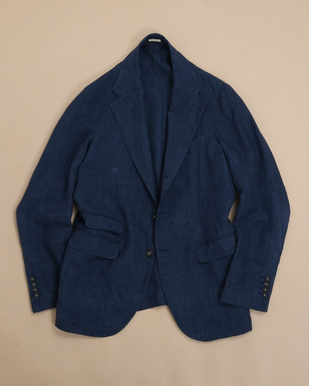 Navy Linen Unconstructed Suit
