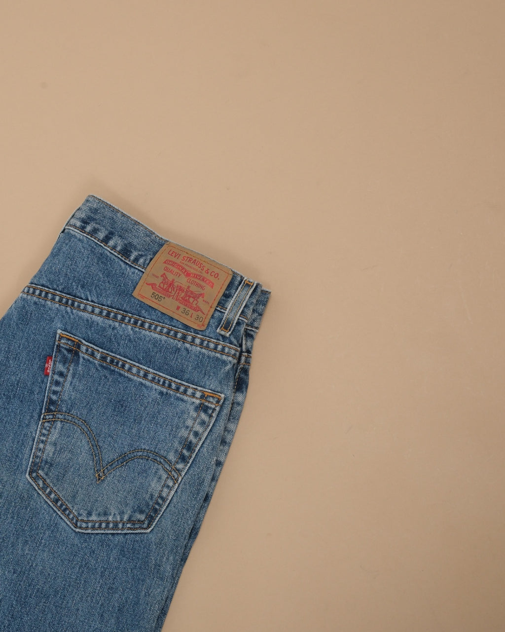 Mid Wash High-Rise 505 Jeans