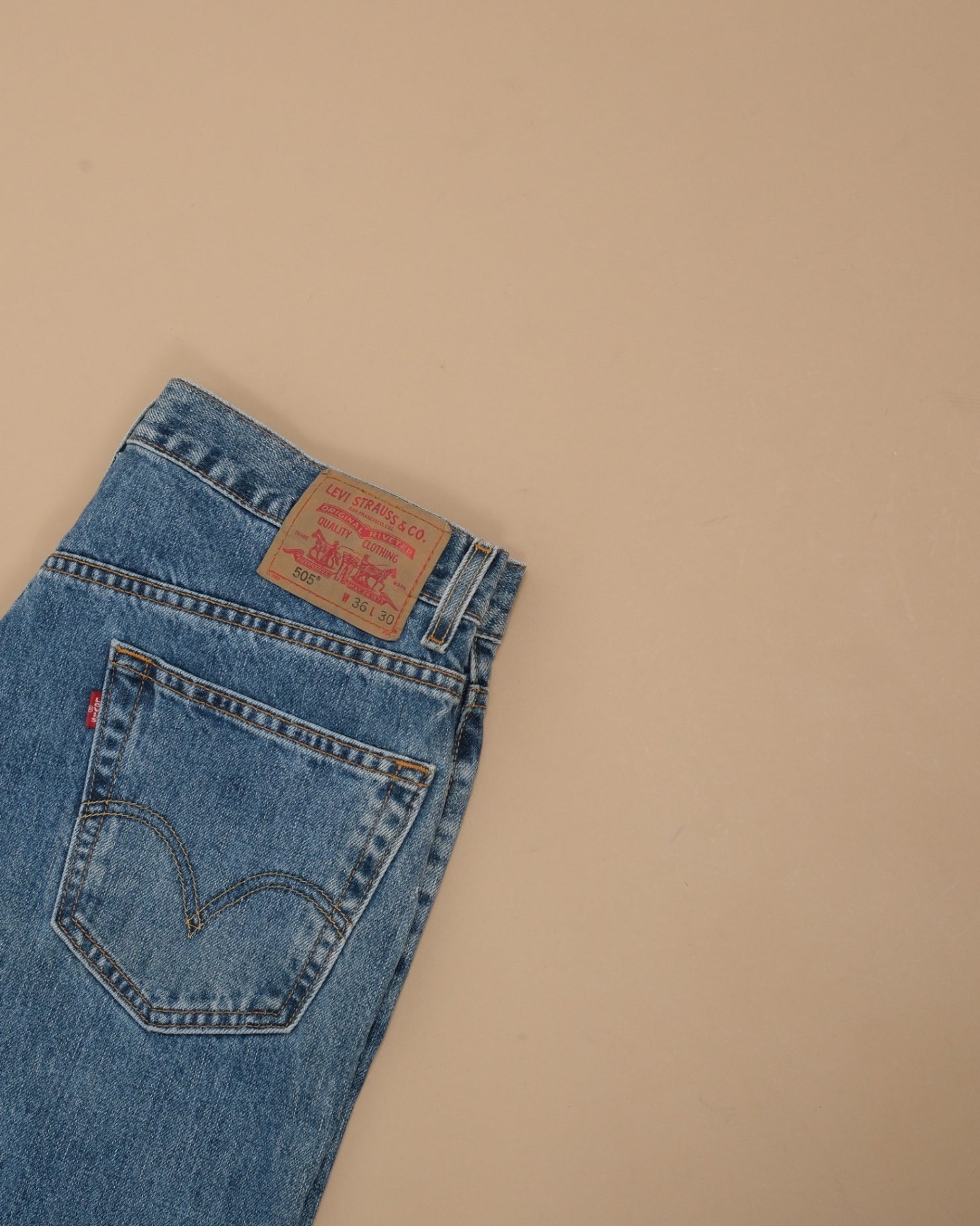 Mid Wash High-Rise 505 Jeans