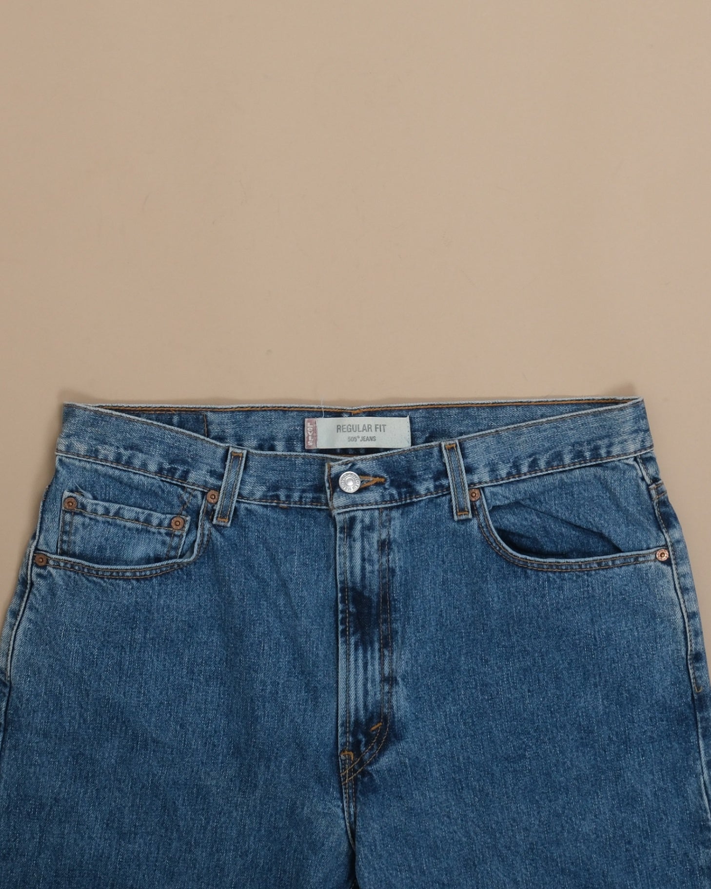 Mid Wash High-Rise 505 Jeans
